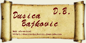 Dušica Bajković vizit kartica